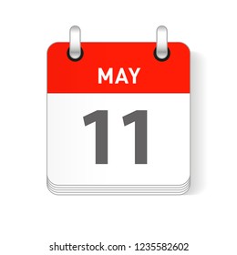 May 11 date visible on a page a day organizer calendar