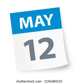 May 12 - Calendar Icon - Vector Illustration