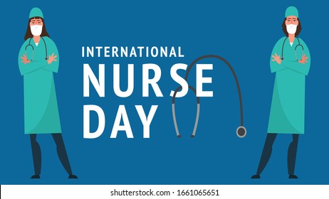 May 12,International Nurse Day Medical background. Vector illustration