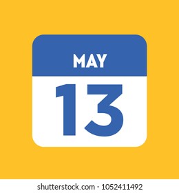 May 13 Calendar Date Reminder Icon Stock Vector (Royalty Free