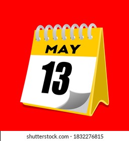 May 13 calendar date vector.