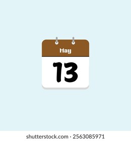 May 13th: Calendar Date Illustration