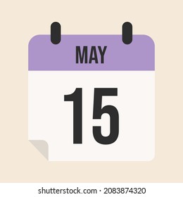 May 15 calendar with date and month for work, meeting