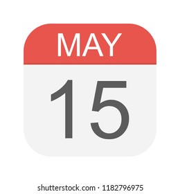 May 15 - Calendar Icon - Vector Illustration