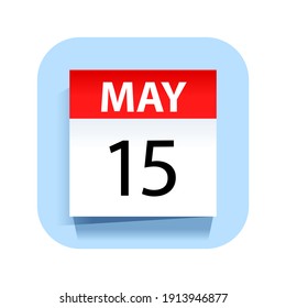 May 15. Calendar Icon. Vector Illustration.