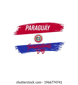 May 15, Independence Day of Paraguay. Independence day of Paraguay vector illustration. Suitable for greeting card, poster and banner