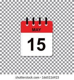 May 15th calendar day of month, vector illustration