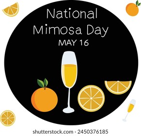 May 16 is 
NATIONAL MIMOSA DAY Vector illustration. 
Good for banner, poster, greeting card, party card, invitation, template, advertising, campaign, and social media. 
