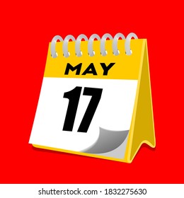 17. Mai Kalendertag Vektor.