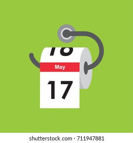 May 17. Calendar icon. Flat design. Vector illustration