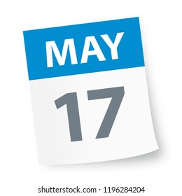 May 17 - Calendar Icon - Vector Illustration
