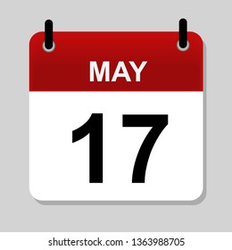 May 17 ,  calendar icon vector illustration