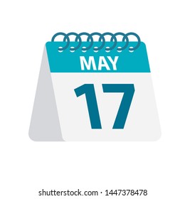 May 17 - Calendar Icon - Vector Illustration