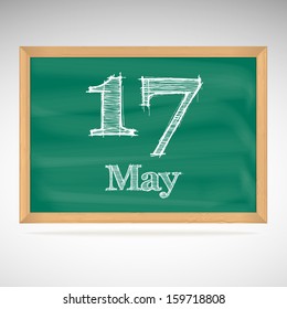 May 17, day calendar, school board, date