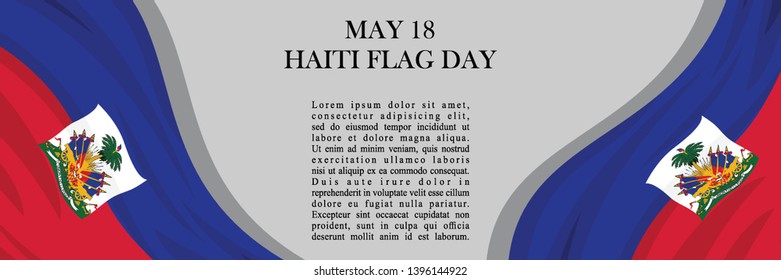 May 18, Haiti Flag Day Vector Illustration. Suitable for greeting card, poster and banner. 