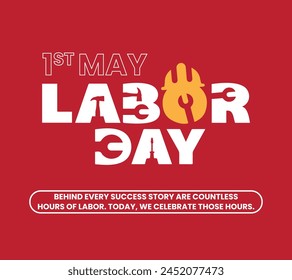 May 1st, International Labour Day Post Template Vector, 