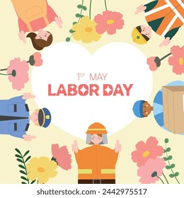 May 1st Labor Day template