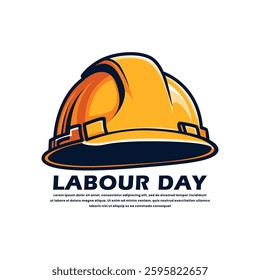 May 1st Labor Day Theme. Workers Celebrate with Construction Symbols
