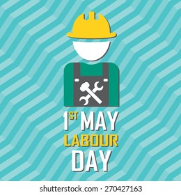 May 1st Labor (labour) day illustration conceptual construction. EPS10