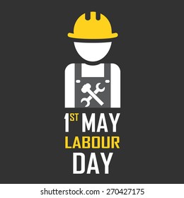 May 1st Labor (labour) day illustration conceptual construction. EPS10