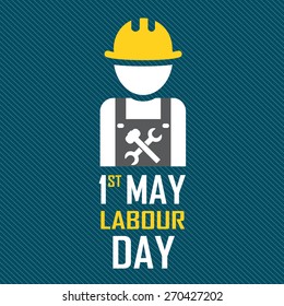 May 1st Labor (labour) day illustration conceptual construction. EPS10