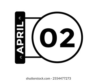  May 2 calendar icon Date Month calendar icon vector illustration
