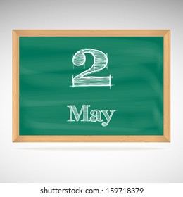 May 2, day calendar, school board, date