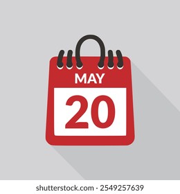 May 20 Calendar icon vector illustration.
