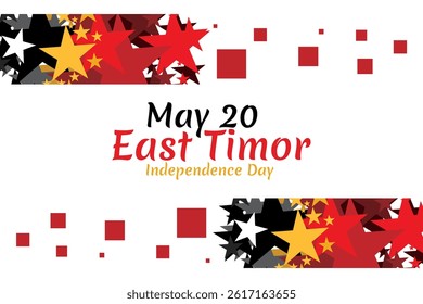 May 20, Independence day of East Timor vector illustration. Suitable for greeting card, poster and banner.