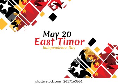 May 20, Independence day of East Timor vector illustration. Suitable for greeting card, poster and banner.