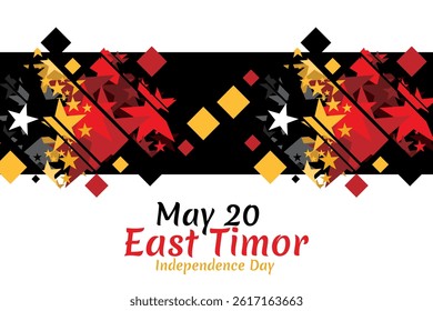 May 20, Independence day of East Timor vector illustration. Suitable for greeting card, poster and banner.