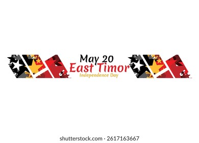 May 20, Independence day of East Timor vector illustration. Suitable for greeting card, poster and banner.