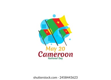 May 20, National Day of Cameroon vector illustration. Suitable for greeting card, poster and banner.