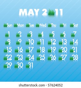 May 2011 monthly calendar