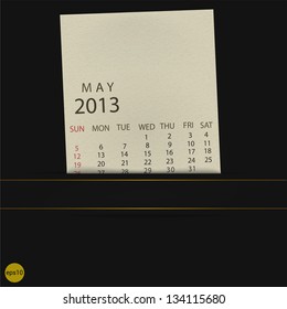 May 2013 Calendar paper