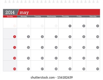 May 14 Calendar Hd Stock Images Shutterstock