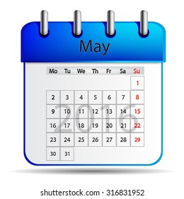 May 2016 calendar. 