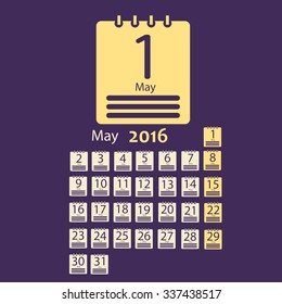 May 2016 Calendar