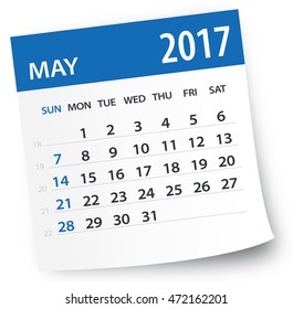 May 2017 calendar leaf - Illustration