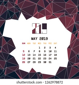May 2019 Calendar Template