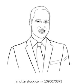 MAY, 2019. Prince William Vector Portrait.