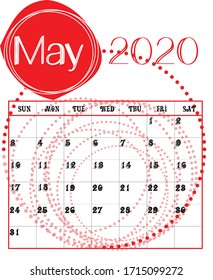 May 2020 elegant design calendar