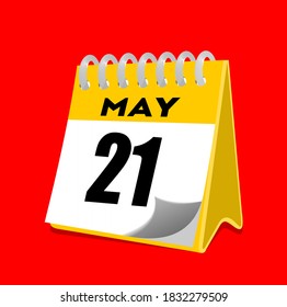 May 21 calendar date vector.