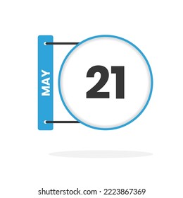May 21 calendar icon. Date,  Month calendar icon vector illustration