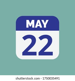 Mayo 22 Fecha calendario Vector de material de iconos