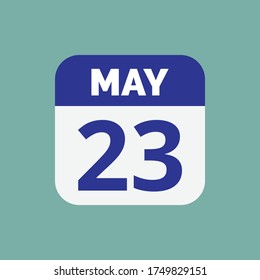 Mayo 23 Fecha calendario Vector de material de iconos