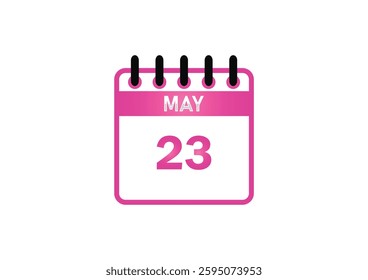 May 23 Calendar Icon – Event Reminder, Planner, Important Date