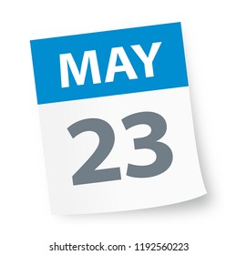 May 23 - Calendar Icon - Vector Illustration