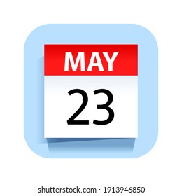 May 23. Calendar Icon. Vector Illustration.