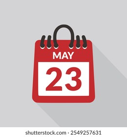 May 23 Calendar icon vector illustration.